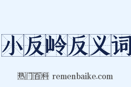 小反岭反义词是什么意思的图片